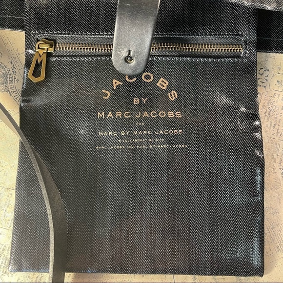 jacobs by marc jacobs for marc by marc jacobs  cotton large tote/messenger bag - Picture 10 of 15